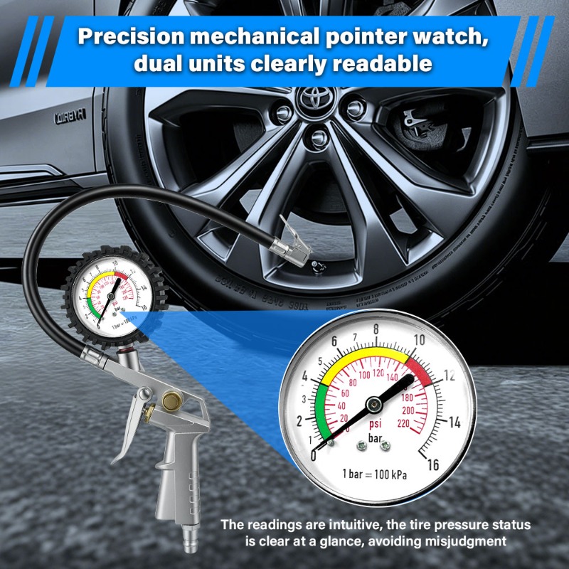 Workshop Tools Automotive - جهاز قياس ضغط الإطارات للسيارات، مقياس